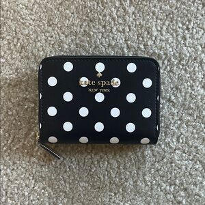 Kate Spade Black and White Polka Dot Wallet